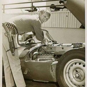 Steve McQueen With Jag